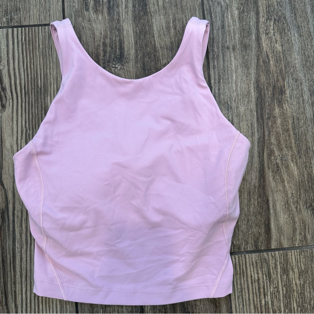 Lululemon Women’s Align High Neck Tank Top Cropped Tank Pink Size 2